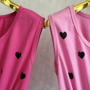پیراهن کوتاه حلقه ای زنانه قلب